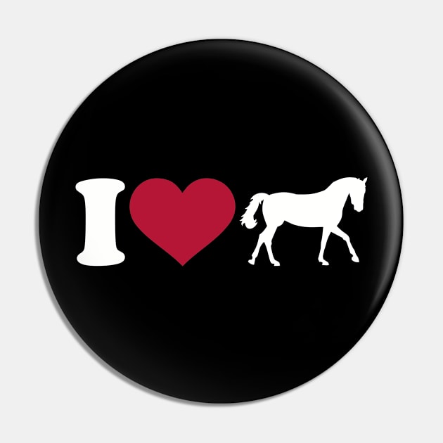 I love Horses Pin by Designzz