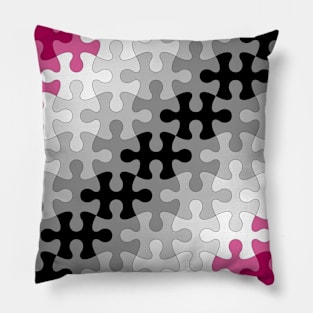 Jigsaw it Pink Pillow