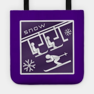 雪 Snow - Kanji Logo - Silver / Midnight Tote