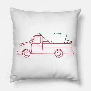 Simple Holiday Truck Pillow
