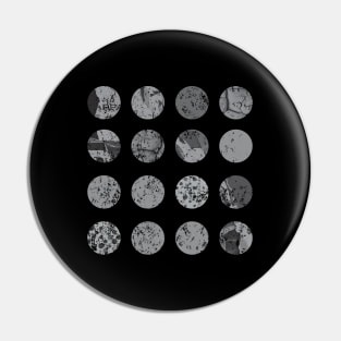 16 textured circles Pin