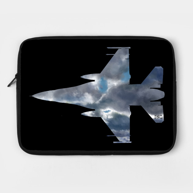 F16 Dramatic Sky Silhouette Plane Laptop Case Teepublic