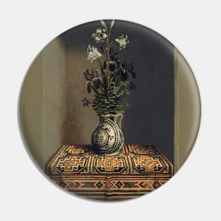 Flowers in a Jug by Hans Memling Pin