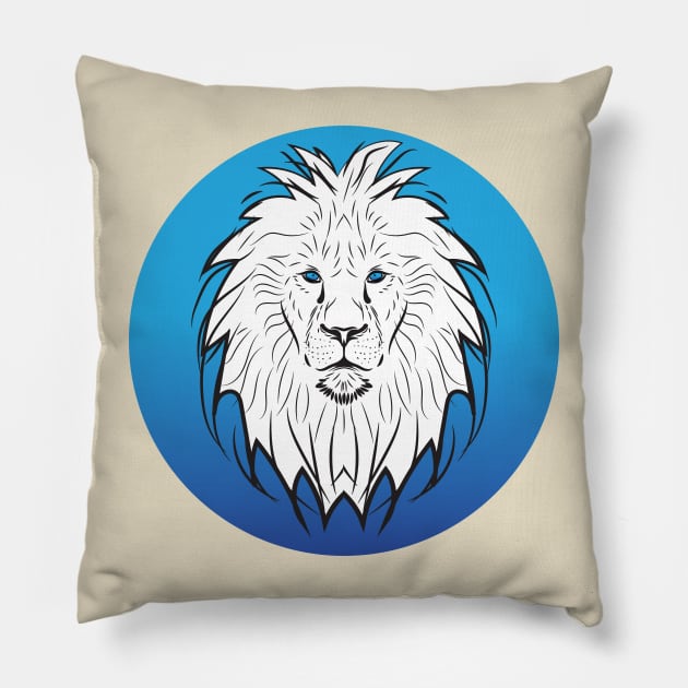 Be the Lion, be brave Pillow by Vin Zzep