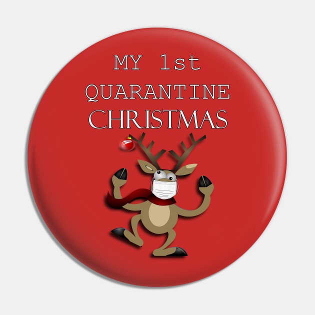 2020 My First Quarantine Christmas, We're All In This Together! Funny Christmas Pin by tamdevo1