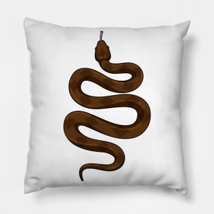 Snake with brown Stripes Pillow