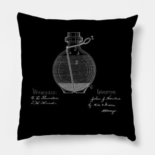 hand grenade fire extinguisher Vintage Patent Drawing Pillow