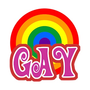 Gay LGBT Pride Rainbow Flag Roundel. T-Shirt