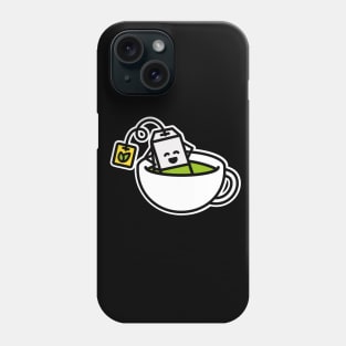 Funny Matcha Green tea tea bag in teacup spa Yoga Phone Case