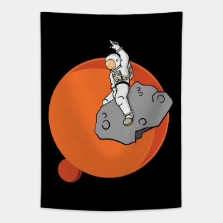 Astronaut Riding an Asteroid Tapestry