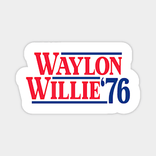 Waylon and Willie '76 Magnet