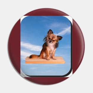 Dog on a board Pin