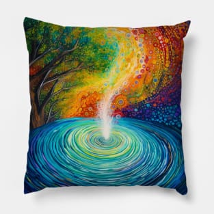 Enigmatic Depths: Delving into the Mystery of Waterfall Art Pillow