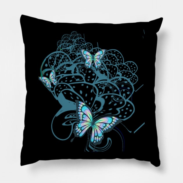 Beautiful Butterflies Design Pillow by CocoBayWinning 