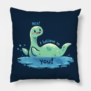 Nessie Believes in You Pillow