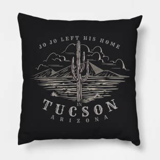 Jo Jo left his home in Tucson Arizona - vintage design Pillow