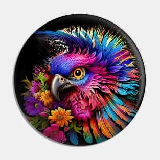 Illustration - Vibrant Vector Parrot, Colorful Feathers, and Matching Hues - a Burst of Music-inspired Art. Pin