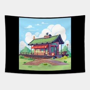 Train station Tapestry