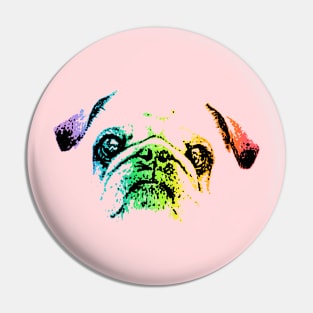 Rainbow Pug Pin