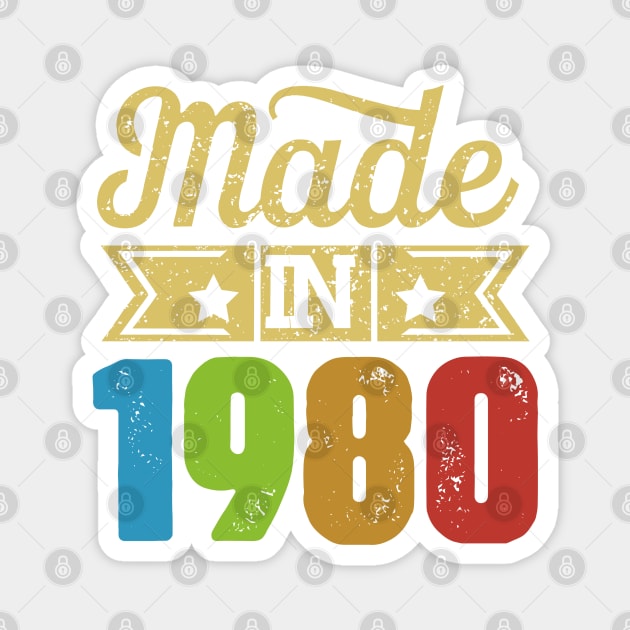 Made In 1980 Magnet by designerhandsome