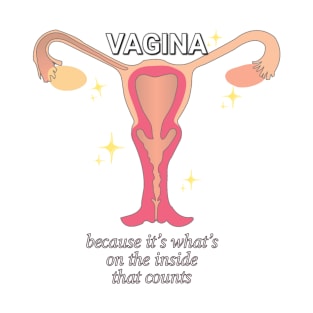 Vagina: because it's what's on the inside that counts T-Shirt