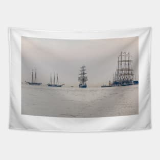 Sailing Vessel at Bremerhaven - North Sea Area Tapestry