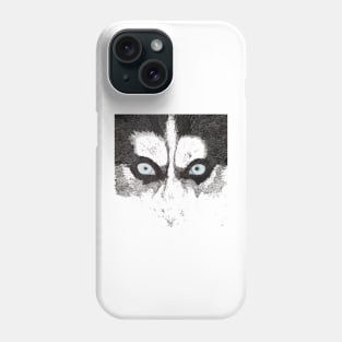 Dotted Blue Eyed Husky Phone Case