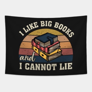 I Like Big Books And I Cannot Lie Shirt, Vintage Book Lover Shirt, Book Reader Gifts,Bookish Shirt,Reading Tee, Bookworm Shirt,Librarian, Retro Tapestry