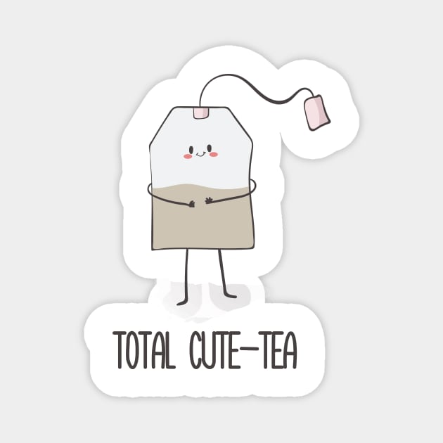 Total Cute-tea, Funny Cute Tea Bag Magnet by Dreamy Panda Designs