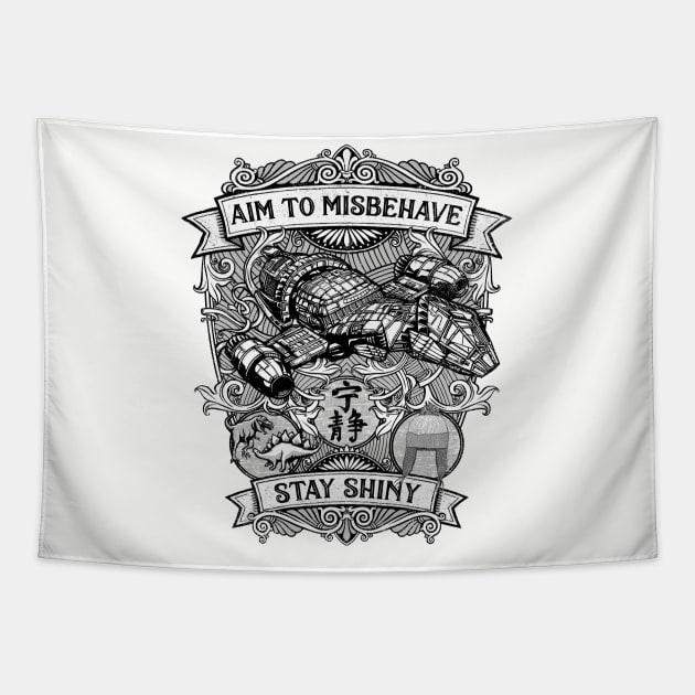 Aim to Misbehave Tapestry by kg07_shirts