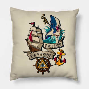 Sailor tattoos Pillow