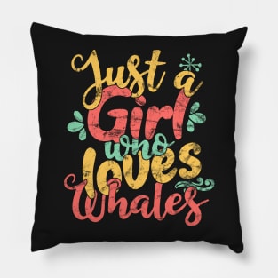 Just A Girl Who Loves Whales Gift graphic Pillow