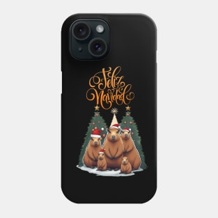 Feliz navidad, Capybara tree Christmas, Capybara Pets, Cute capybara Phone Case