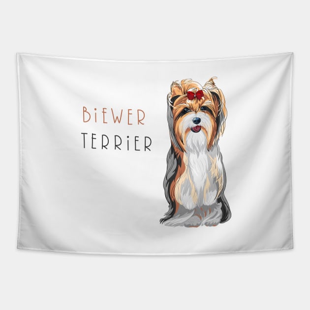 Biewer Yorkshire Terrier Tapestry by kavalenkava