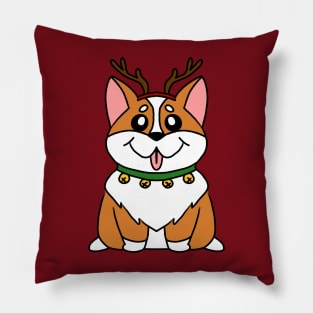 Christmas Corgi Pillow