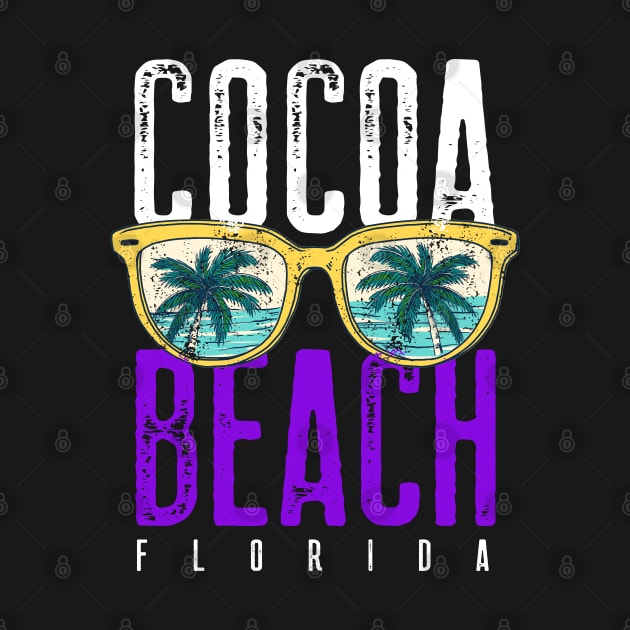 Cocoa Beach Florida Gifts Palm Trees Retro Souvenirs Cocoa Beach Florida by Happy Lime