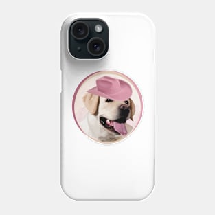 Yellow Labrador Retriever (in pink hat)! Especially for Lab owners! Phone Case