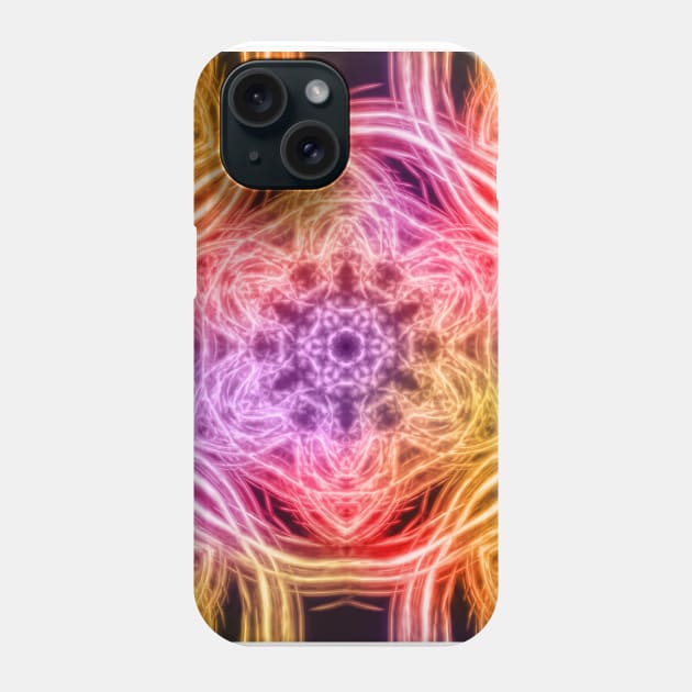 Random vibrant kaleidoscopes Phone Case by hereswendy