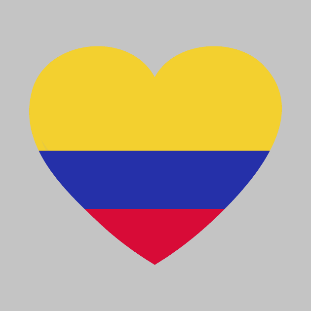 I Love Colombia // Heart-Shaped Colombian Flag by SLAG_Creative