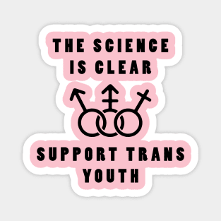 Support Trans Youth (Black on Light Colours) Magnet