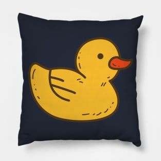 Illustrated Yellow Rubber Ducky Pillow