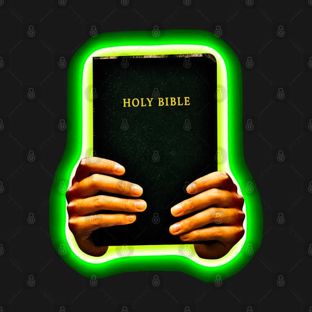 Hand holding holy bible by Christian ever life