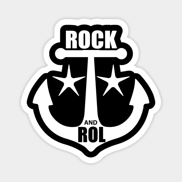 Rock And Rol tee design birthday gift graphic Magnet by TeeSeller07