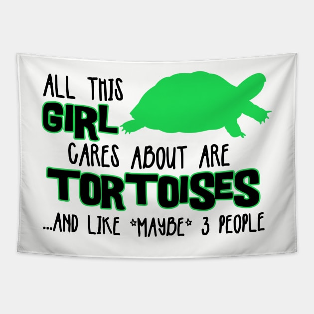 All this GIRL cares about are TORTOISES Tapestry by The Lemon Stationery & Gift Co