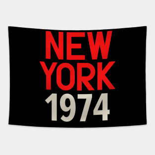 Iconic New York Birth Year Series: Timeless Typography - New York 1974 Tapestry