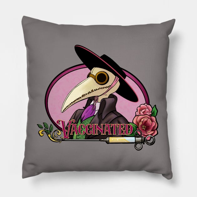 Vaccinated from plague Pillow by Holly_Pierson_Art