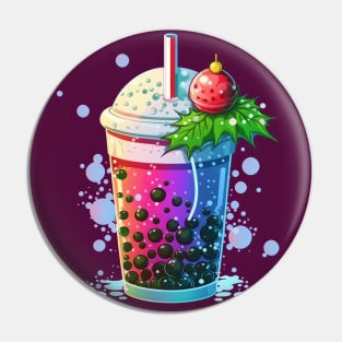 Christmas bubble tea Pin