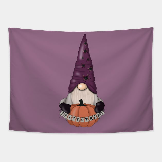 Halloween - Gnome,Pumpkin ,Spiders ,Trick ar Treack Tapestry by Cool Abstract Design