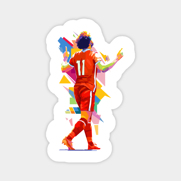 Salah goal celebration wpap style Magnet by giltopann