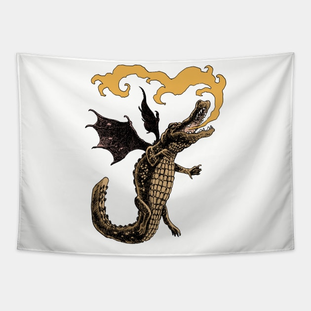 Bayou Dragon Tapestry by I Just Want To Be A Tugboat Captain